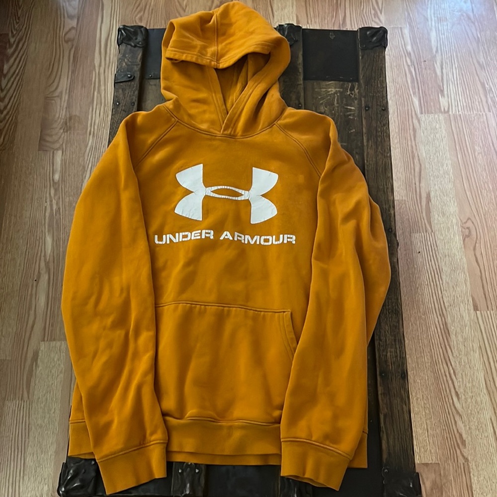 Orange under Armour hoodie boys